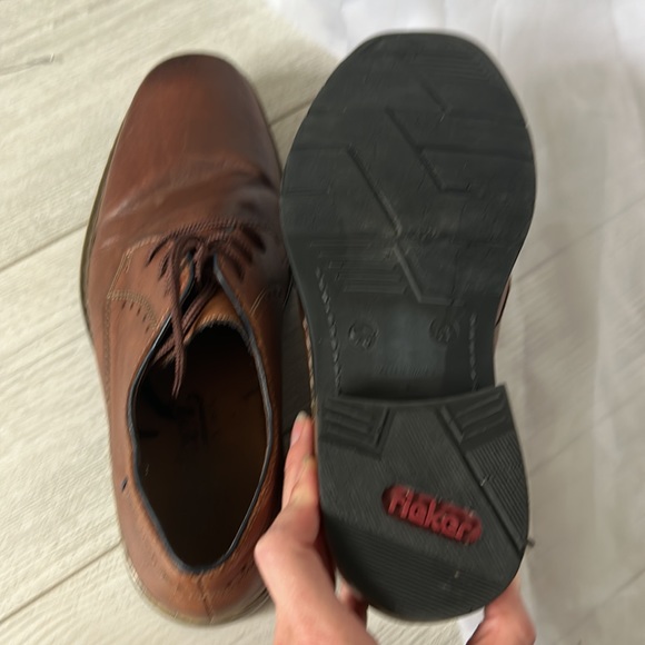 REIKER Men’s Business Shoes. Cognac SOFT leather, slight lift, fine stitching. - Picture 5 of 5